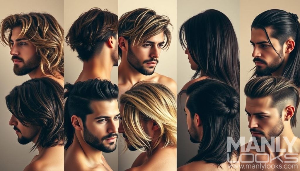 hair styles for men with long hair
