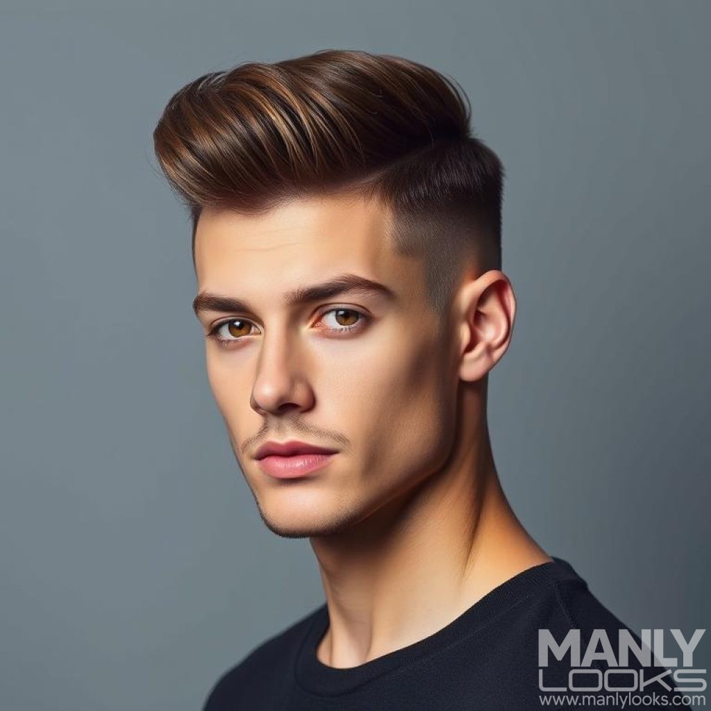 short pompadour hairstyle for men