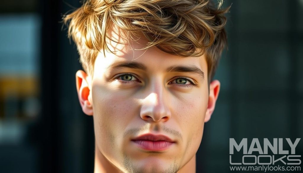 textured crop men hairstyle